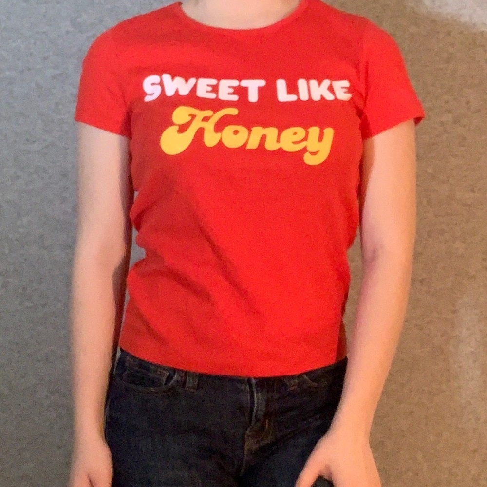 red graphic t-shirt